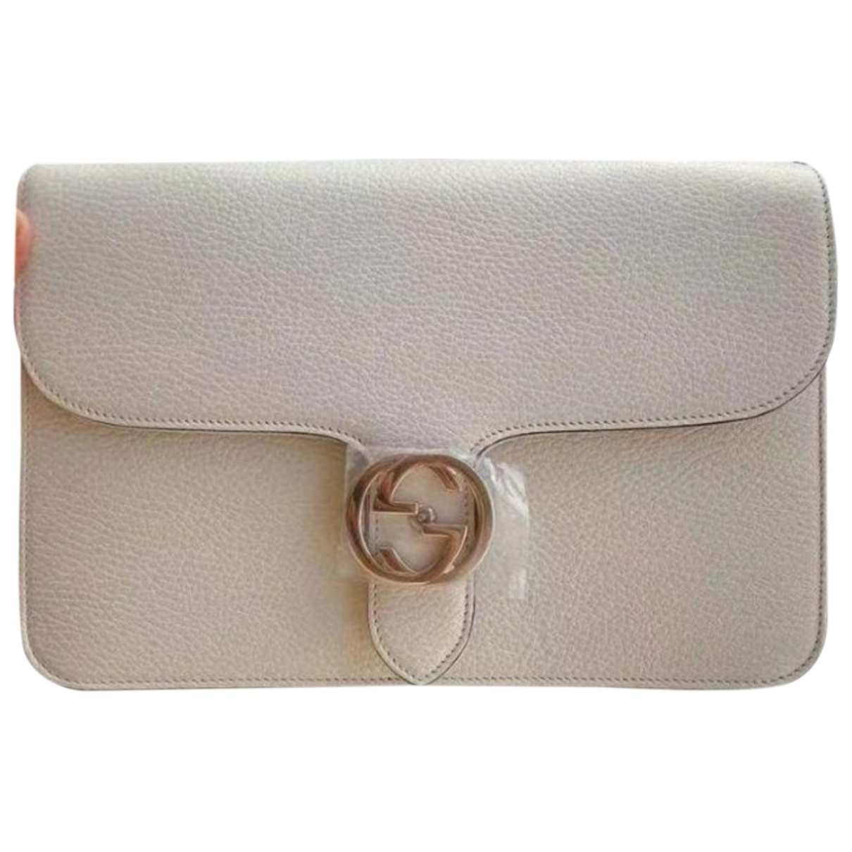 Interlocking leather crossbody bag 